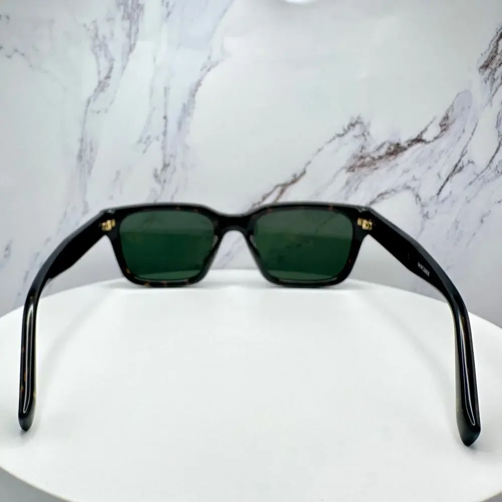 New GUCCI Sunglasses Brown Gold Red Green Web 55-20-145 mm Mens Square Gucci
